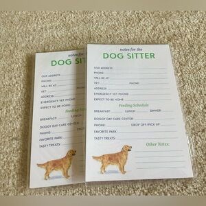 NWT Set of 2 Dog Sitter Notepads